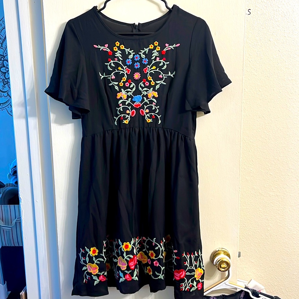 Floral summer mini dress